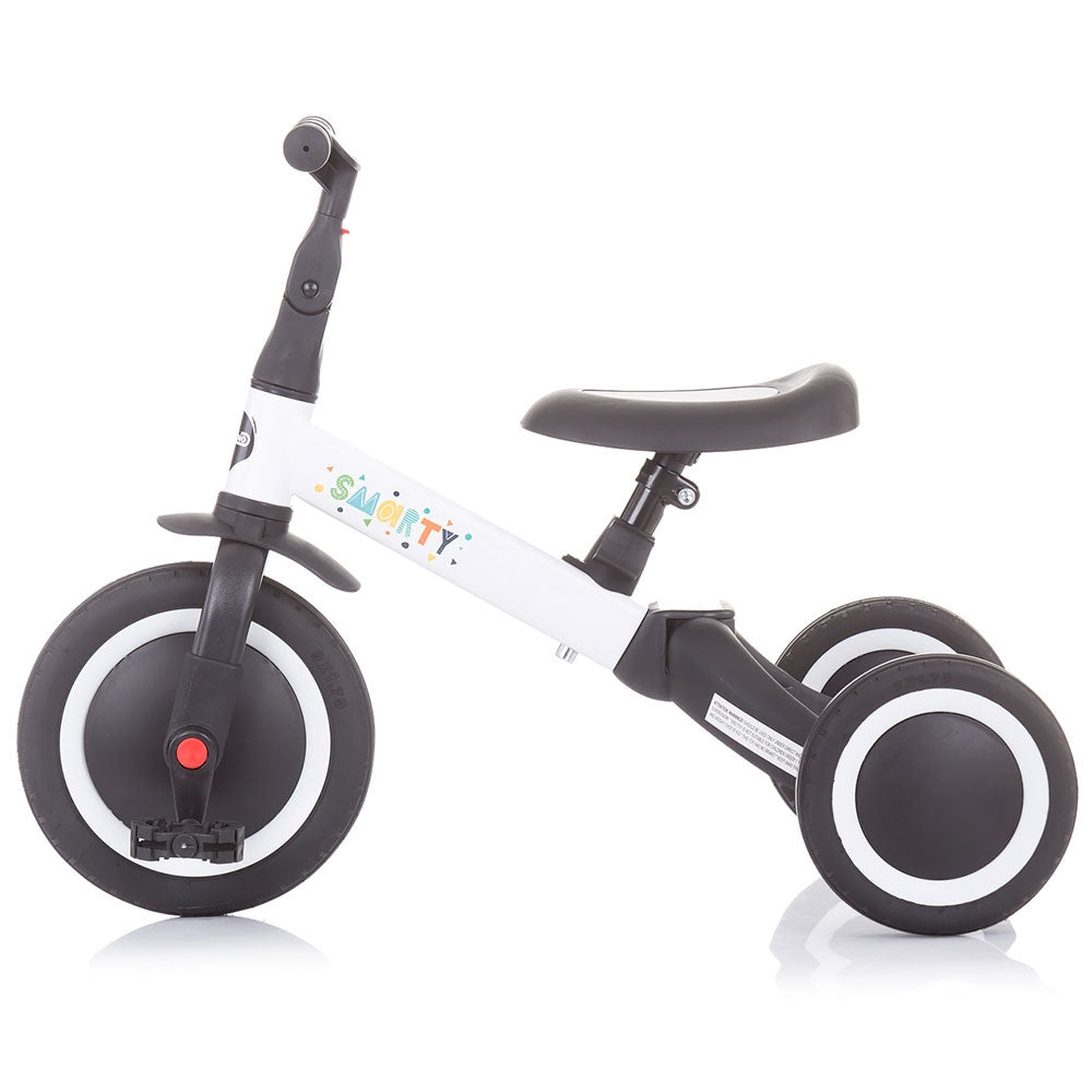 Tricicleta si bicicleta Chipolino Smarty 2 in 1 white - gogobaby.ro