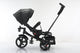 Tricicleta multifunctionala, L-Sun Star, Ansamblu muzica si lumini led, Gentuta mamici, Coș jucarii, NEGRU