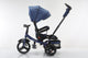 Tricicleta multifunctionala, L-Sun Star, Ansamblu muzica si lumini led, Gentuta mamici, Coș jucarii, ALBASTRU