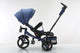 Tricicleta multifunctionala, L-Sun Star, Ansamblu muzica si lumini led, Gentuta mamici, Coș jucarii, ALBASTRU