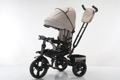 Tricicleta multifunctionala, L-Sun Star, Ansamblu muzica si lumini led, Gentuta mamici, Coș jucarii, CREM