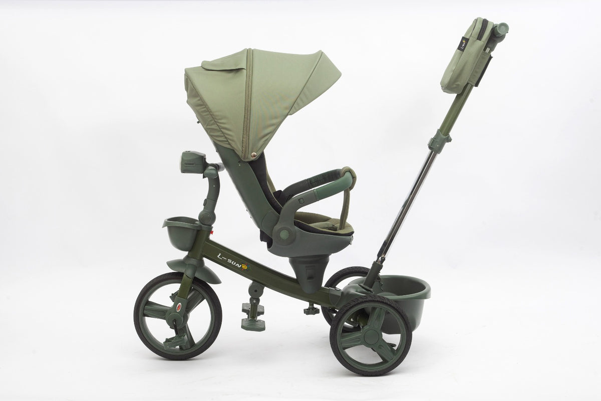 Tricicleta multifunctionala L-Sun BabyRelax VERDE - cadru VERDE
