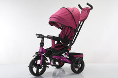 Tricicleta multifunctionala, L-Sun Star, Ansamblu muzica si lumini led, Geanta Mamici, Coș jucarii, MOV