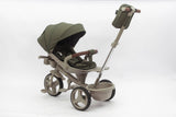 Tricicleta multifunctionala L-Sun BabyRelax VERDE - cadru BEJ