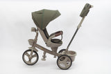 Tricicleta multifunctionala L-Sun BabyRelax VERDE - cadru BEJ