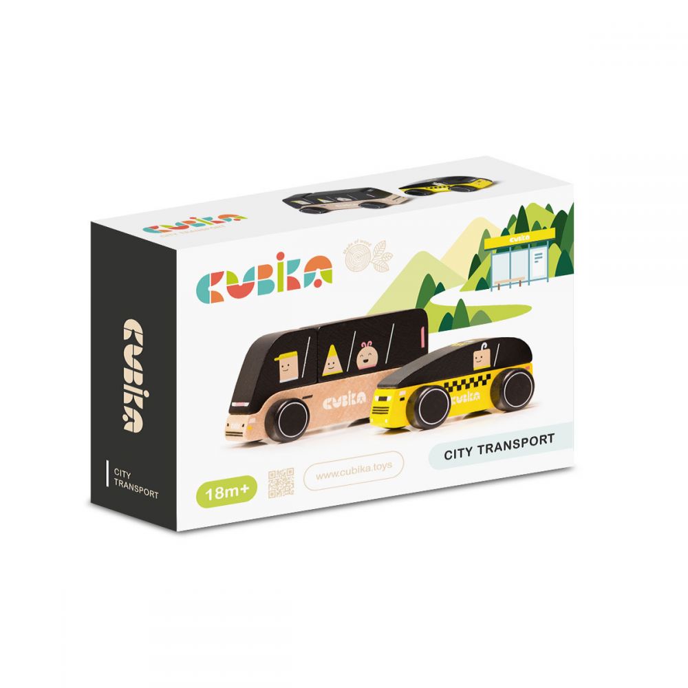 Jucarie din lemn, Cubika, City Truck - gogobaby.ro