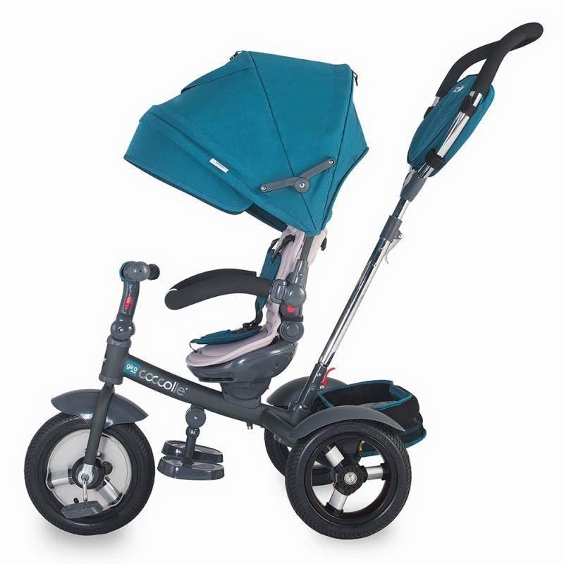 Tricicleta multifunctionala Coccolle Giro Plus Albastru - gogobaby.ro