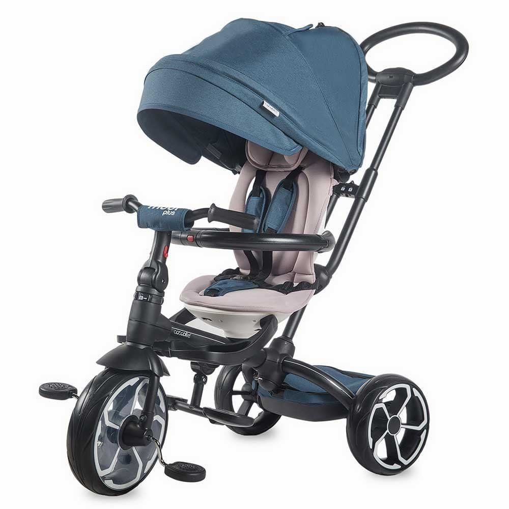 Tricicleta multifunctionala Coccolle Modi+ Albastru - gogobaby.ro