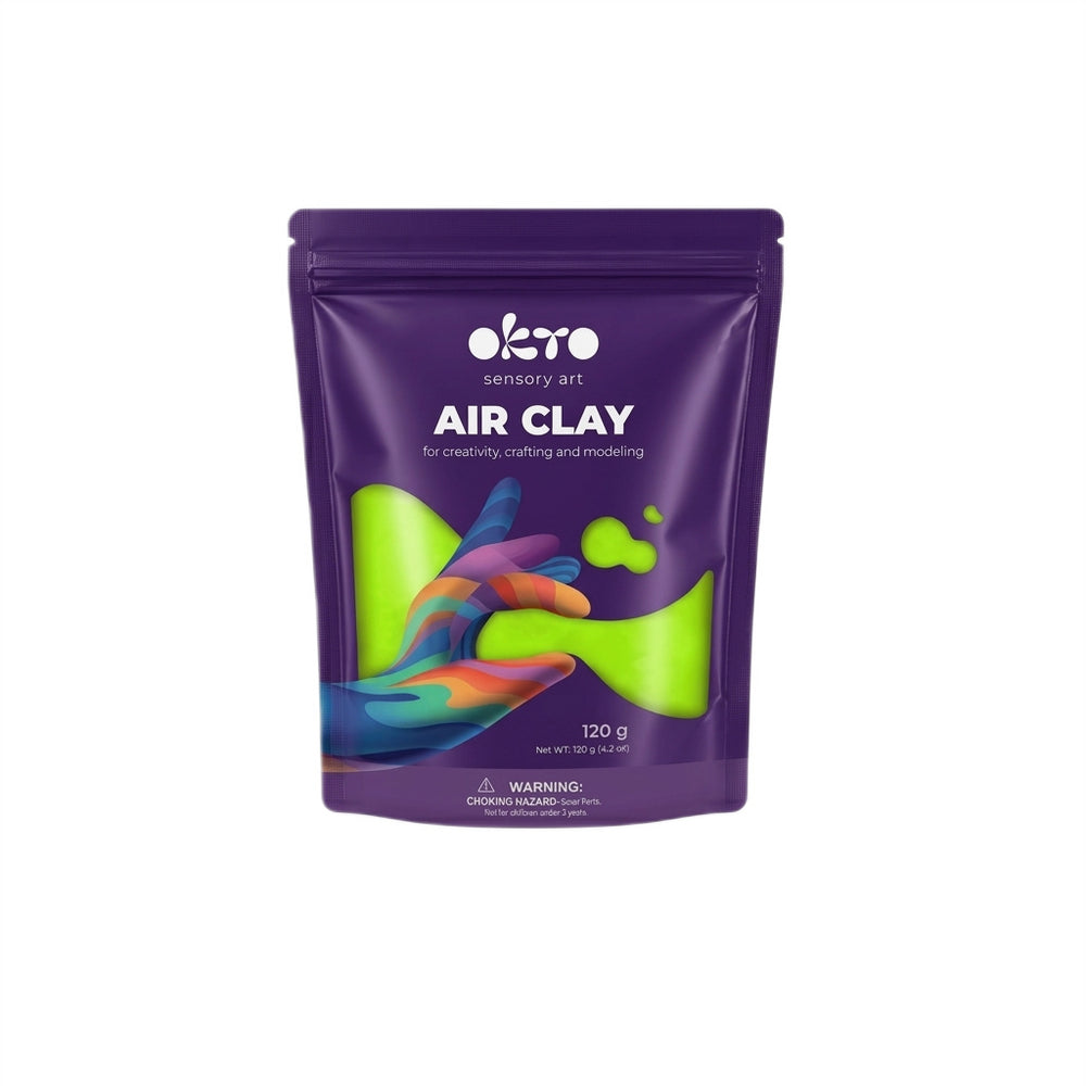 Air Clay pentru modelaj, 120 grame, Okto - Verde
