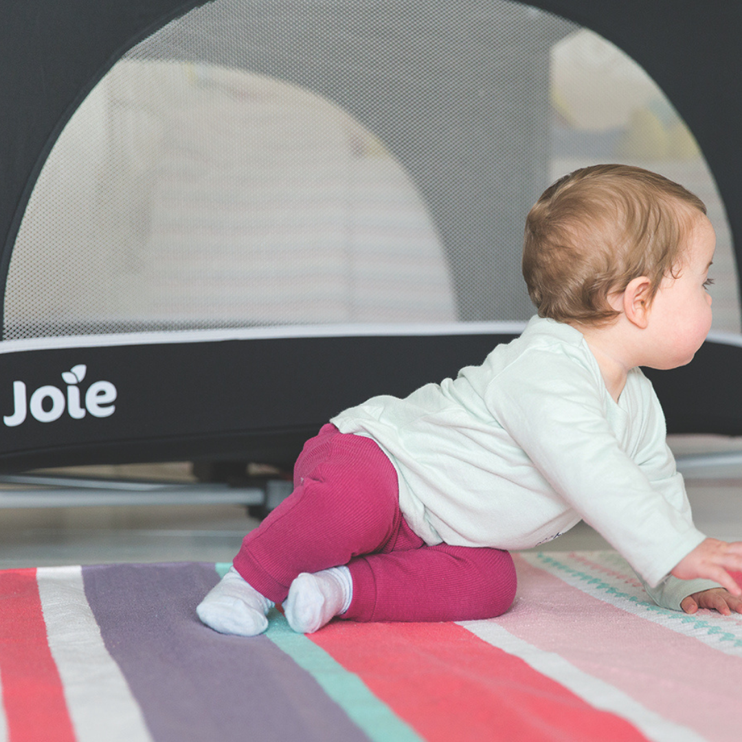 Joie - Patut pliant cu 2 niveluri Allura 120 cm, Black Ink - gogobaby.ro