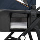 Carucior 3 in 1, Lionelo, Amber, Cadru aluminiu, Cu landou intarit si salteluta moale, Cu scoica auto testata ADAC, Reversibil, Cu accesorii, Geanta parinti, Pana la 22 kg, EN1888-1 EN1888-2 EN1466 ECE R129, Albastru