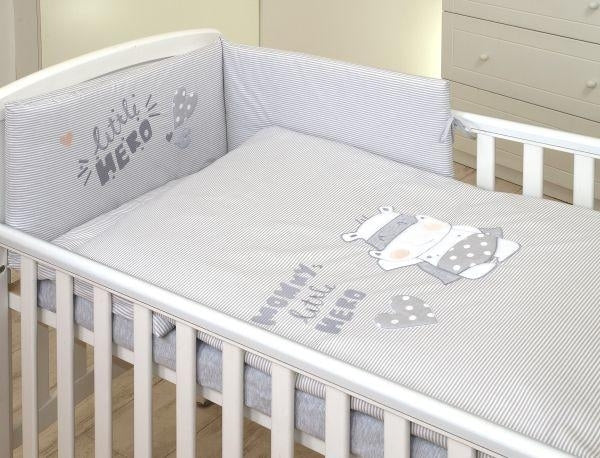 Jolie - Aparatoare patut Hero Grey, 180*35CM - gogobaby.ro