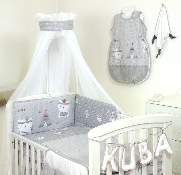 Jolie Lenjerie 3 piese Indi Grey 120*60cm - gogobaby.ro