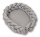 Jolie - Protectie impletita pentru patut si baby nest Pure Grey, 210*21CM