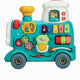Antemergator 5 in 1 Magic Train, Free2Move, Cu diverse activitati de joaca, Panou Educational, Efecte sonore si luminoase, Green
