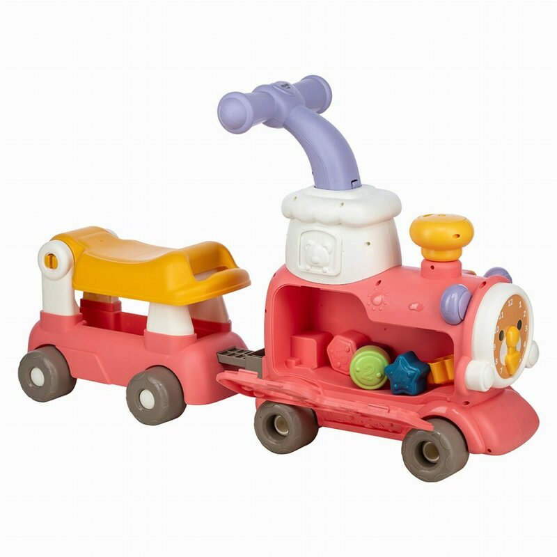 Antemergator 5 in 1 Magic Train, Free2Move, Cu diverse activitati de joaca, Panou Educational, Efecte sonore si luminoase, Pink