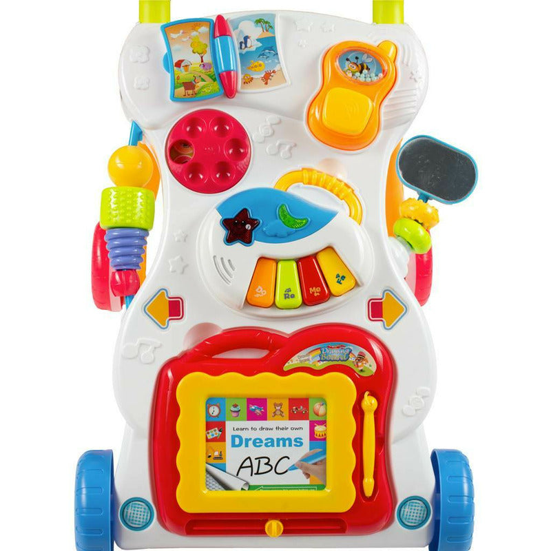 Antepremergator, Baby Mix, Educational cu sunete si lumini, Cu panou detasabil, Cu mini pian - gogobaby.ro