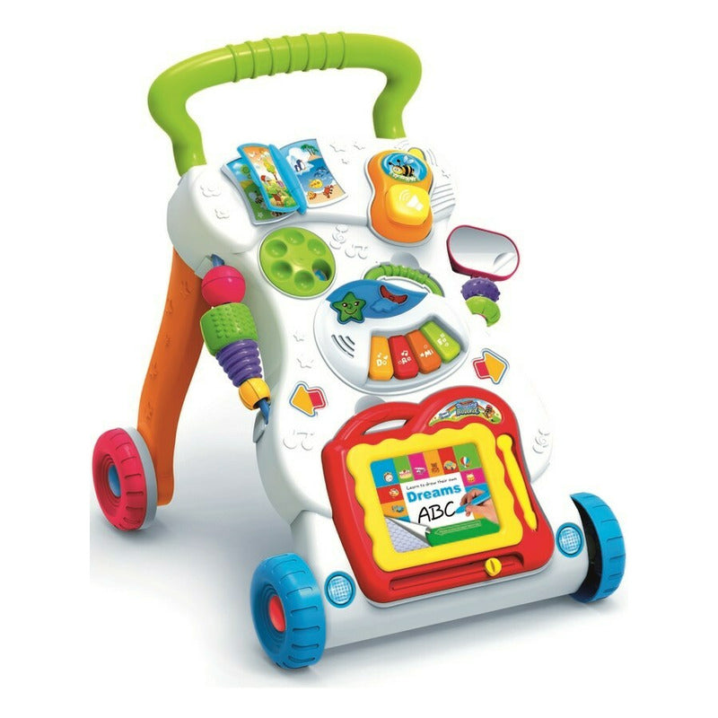 Antepremergator, Baby Mix, Educational cu sunete si lumini, Cu panou detasabil, Cu mini pian - gogobaby.ro