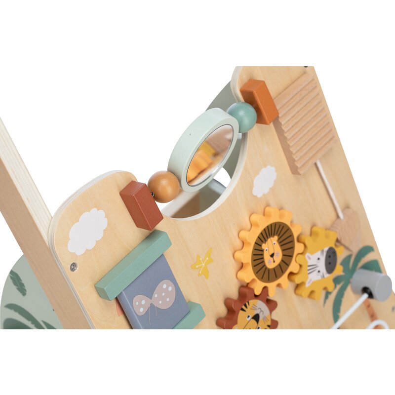 Antepremergator, Free2Play, My First Steps, Cu multiple activitati, Din lemn, , 31.8 x 26.5 x45.5 cm, Safari, Conform cu standardele europene EN71-1;2018, EN71-2:2020, EN71-3:2021 - gogobaby.ro