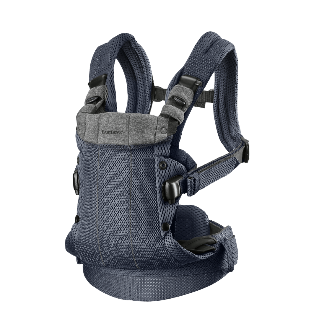 BabyBjorn - Marsupiu anatomic cu multiple pozitii de purtare colectia Harmony, 3D Mesh, Anthracite - Editie Limitata