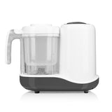Aparat de gatit, Lionelo, BabyMenu, 5 in 1, Cu gatire la abur, dezghetare, amestecare, incalzire, sterilizare, Cu recipient din tritan, Alb