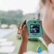 Aparat foto copii cu printare instant, Free2Play, Camere duale fata-spate, Cadre distractive, Cu 6 filtre, Dino