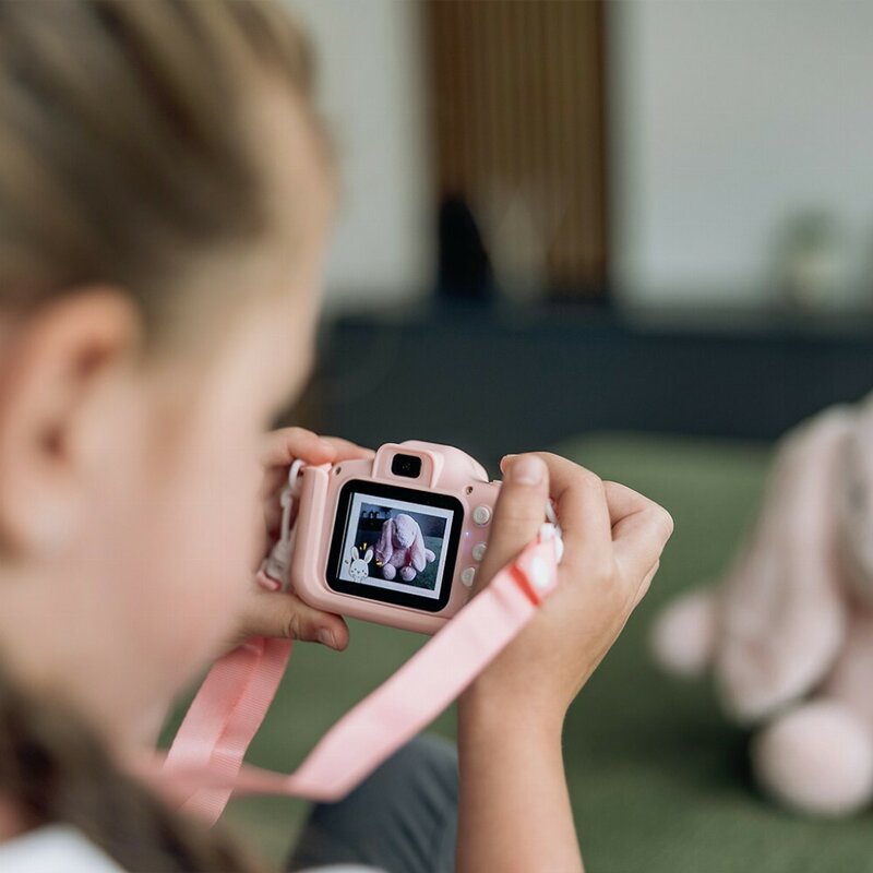 Aparat foto digital pentru copii, Free2Play, Cu functie selfie, Cadre distractive, Cu 6 filtre, Unicorn