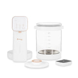 Aparat pentru incalzirea si declorizare apei, Lionelo, Babypresto 2.0, Pentru lapte parf, Lampa UV, Rezervor 3l, Lumina de noapte, Dozare 30- 300 ml, 1200 W, Afisaj digital, Alb