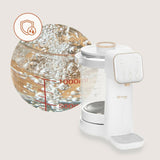 Aparat pentru incalzirea si declorizare apei, Lionelo, Babypresto 2.0, Pentru lapte parf, Lampa UV, Rezervor 3l, Lumina de noapte, Dozare 30- 300 ml, 1200 W, Afisaj digital, Alb