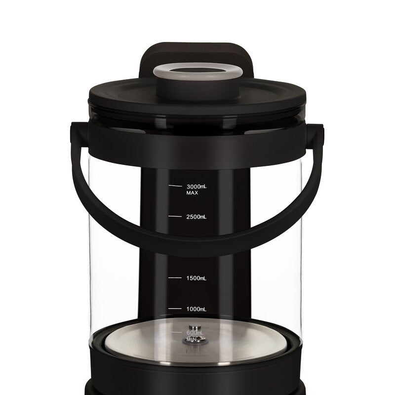 Aparat pentru incalzirea si declorizarea apei, Lionelo, Babypresto 2.0, Pentru lapte parf, Lampa UV, Rezervor 3l, Lumina de noapte, Dozare 30- 300 ml, 1200 W, Afisaj digital, Negru