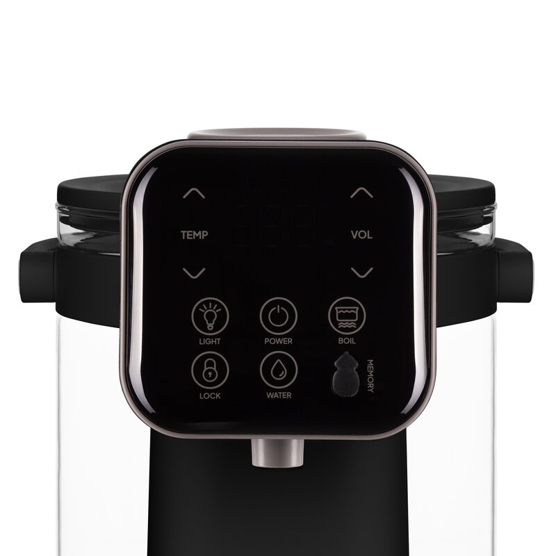 Aparat pentru incalzirea si declorizarea apei, Lionelo, Babypresto 2.0, Pentru lapte parf, Lampa UV, Rezervor 3l, Lumina de noapte, Dozare 30- 300 ml, 1200 W, Afisaj digital, Negru