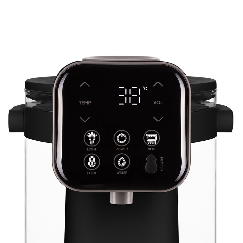 Aparat pentru incalzirea si declorizarea apei, Lionelo, Babypresto 2.0, Pentru lapte parf, Lampa UV, Rezervor 3l, Lumina de noapte, Dozare 30- 300 ml, 1200 W, Afisaj digital, Negru