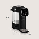 Aparat pentru incalzirea si declorizarea apei, Lionelo, Babypresto 2.0, Pentru lapte parf, Lampa UV, Rezervor 3l, Lumina de noapte, Dozare 30- 300 ml, 1200 W, Afisaj digital, Negru