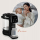 Aparat pentru incalzirea si declorizarea apei, Lionelo, Babypresto 2.0, Pentru lapte parf, Lampa UV, Rezervor 3l, Lumina de noapte, Dozare 30- 300 ml, 1200 W, Afisaj digital, Negru