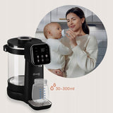Aparat pentru incalzirea si declorizarea apei, Lionelo, Babypresto 2.0, Pentru lapte parf, Lampa UV, Rezervor 3l, Lumina de noapte, Dozare 30- 300 ml, 1200 W, Afisaj digital, Negru