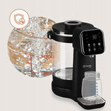 Aparat pentru incalzirea si declorizarea apei, Lionelo, Babypresto 2.0, Pentru lapte parf, Lampa UV, Rezervor 3l, Lumina de noapte, Dozare 30- 300 ml, 1200 W, Afisaj digital, Negru