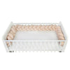 Protectie laterala, Pentru patut, Lungime 240 cm, Tip Bumper impletit, Utilizabil si ca baby nest, Din tricot, Beige, YappyKids, YappyGum