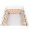 Protectie laterala, Pentru patut, Lungime 240 cm, Tip Bumper impletit, Utilizabil si ca baby nest, Din tricot, Beige, YappyKids, YappyGum