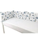 Aparatoare pentru patut, MimiNu, Din bumbac certificat Oeko Tex Standard 100, 180x30 cm, Cu panglici, Blue Plane
