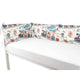 Aparatoare pentru patut, MimiNu, Din bumbac certificat Oeko Tex Standard 100, 180x30 cm, Cu panglici, Design, Zoo in train
