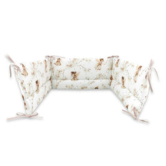 Aparatoare pentru patut, MimiNu, Din bumbac certificat Oeko Tex Standard 100, 180x30 cm, Cu panglici, Fairy