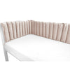 Aparatoare pentru patut, MimiNu, Tip panou, Pentru patut, Lungime 180 cm, Din catifea, Beige Pink