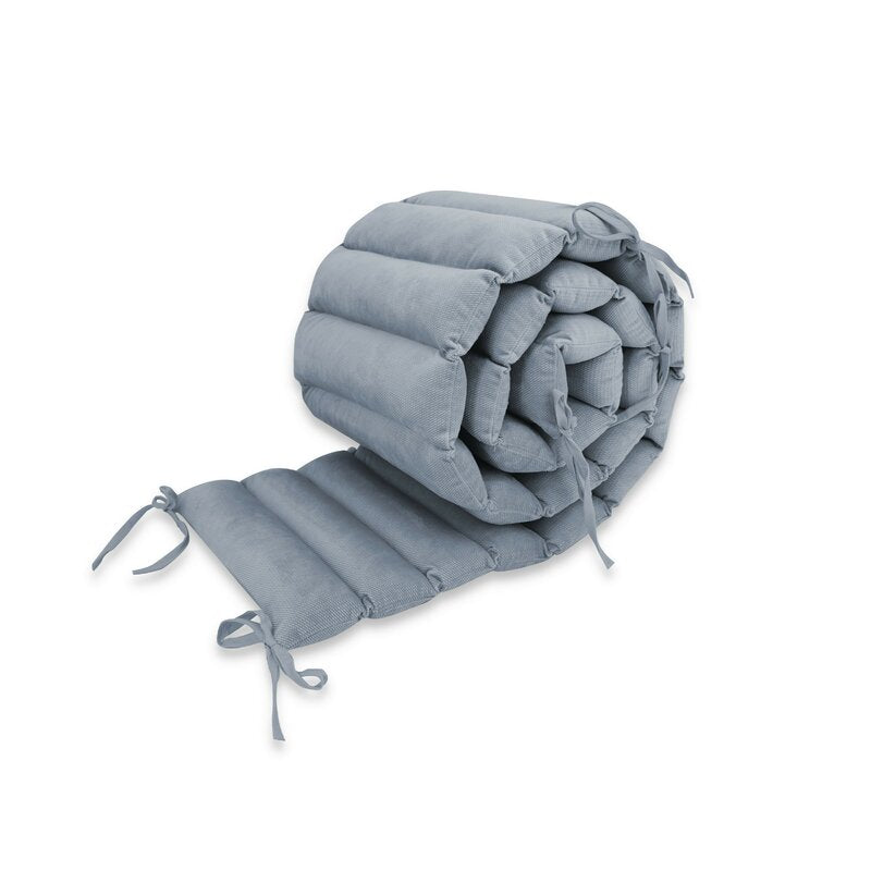 Aparatoare pentru patut, MimiNu, Tip panou, Pentru patut, Lungime 180 cm, Din catifea, Jeans - gogobaby.ro