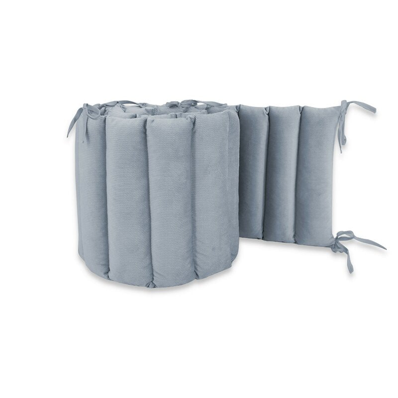 Aparatoare pentru patut, MimiNu, Tip panou, Pentru patut, Lungime 180 cm, Din catifea, Jeans - gogobaby.ro