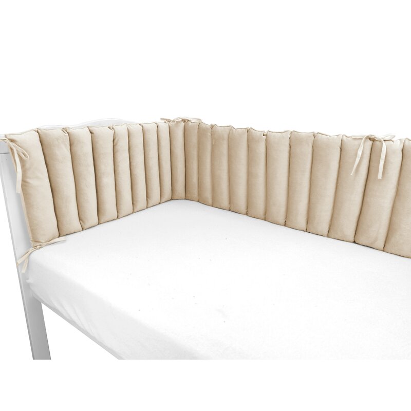 Aparatoare pentru patut, MimiNu, Tip panou, Pentru patut, Lungime 180 cm, Din catifea, Nugat - gogobaby.ro