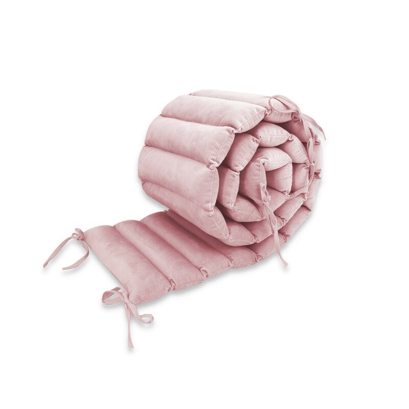Aparatoare pentru patut, MimiNu, Tip panou, Pentru patut, Lungime 180 cm, Din catifea, Raspberry - gogobaby.ro