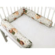 Aparatoare pentru patut, MimiNu, Tip rulou, Cu husa detasabila, Lungime 180 cm, Din bumbac certificat Oeko Tex Standard 100, Teddy Bear On Moon