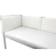 Aparatoare pentru patut, Qmini, Din muselina dubla, 180x30 cm, Din material certificat Oeko Tex Standard 100, Cu panglici, Cream
