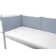 Aparatoare pentru patut, Qmini, Din muselina dubla, 180x30 cm, Cu panglici, Material certificat Oeko Tex Standard 100, Jeans