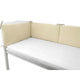 Aparatoare pentru patut, Qmini, Din muselina dubla, 180x30 cm, Cu panglici, Din material certificat Oeko Tex Standard 100, Warm Beige